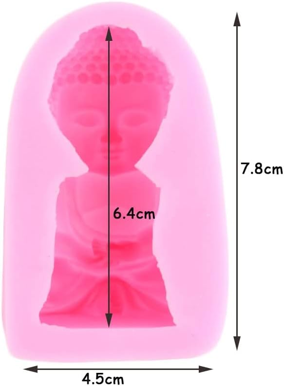 Miniatura 5 de Buddha Design - Molde de silicona para velas de fondant, moldes de caramelo de chocolate, velas de aromaterapia, cera de resina, yeso, manualidades,