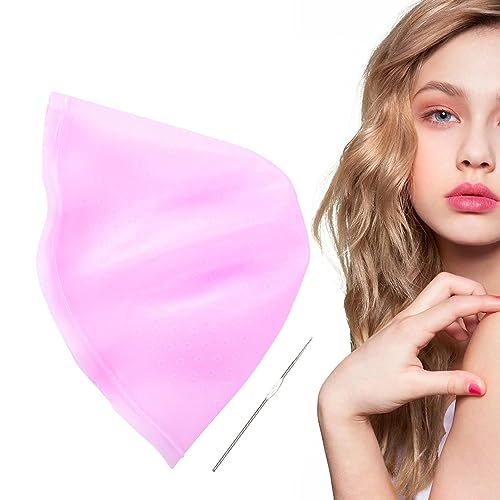 Resalte la gorra - Gorra profesional para colorear el cabello - Gorro de glaseado para teñir el cabello con gancho, y cómodo, gorro de tinte para el cabello, aplicación eficiente para hombres y