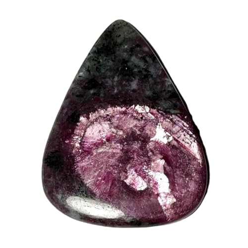 Rubis zoïsite en cabochon poire 65mm avec base plate pour réussir facilement vos sertissages DIY