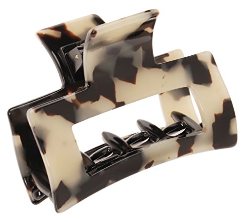 France Luxe Cutout Rectangle Claw Clip - Ivory Tokyo