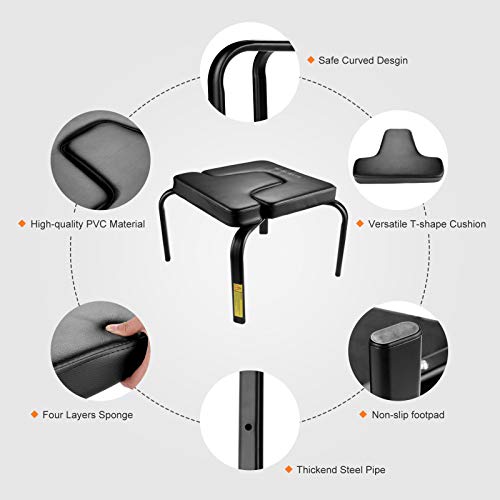 CROFULL Yoga Chair Headstand Bench Trainer Inversion Stool for Workout, Fitness and Gym, Handstands, Support Poses, Back Pain Relief and Stretching (Black)