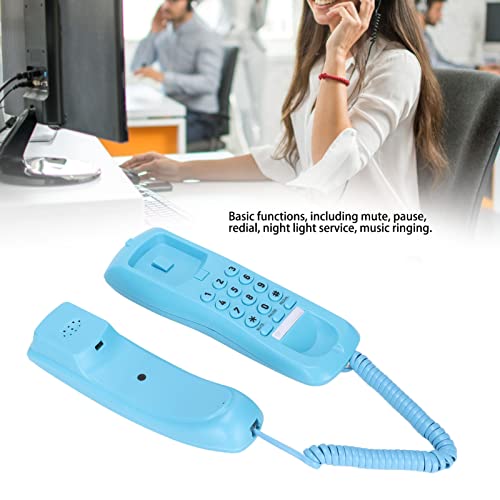 Mini-Landline-Telephone-with-Mute-Pause-Redial-Desk-Wall-Convertible-Anti-Interference-Thunder-Night-Light-Service-for-Office-Home-Hotel