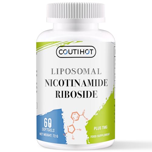 Liposomal Nicotinamide Riboside NR Supplement with TMG High Strength NAD+ Precursor Formula Advanced Absorption Non-GMO Gluten-Free (60 Count (Pack of 1))