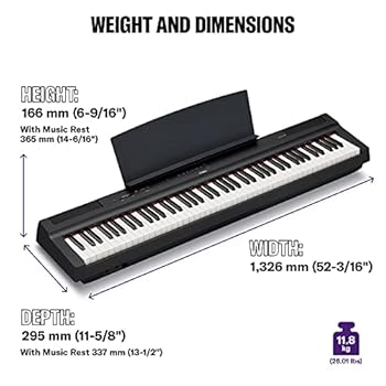 YAMAHA デジタルピアノ P-125 P-125 - Overview - Portables - Pianos - Musical Instruments