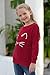 GORLYA Girl's Pullover Tops Cute Cartoon Graphic Print Sweatshirt Clothes for 4-14 Years Kids(GOR1059,16Y,Wine Red)