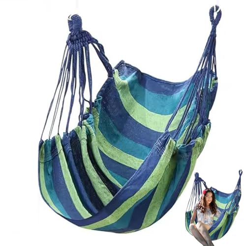 Silla de Hamaca Interior: Asiento de Espesada, Bolsa de Almacenamiento Silla de Cuna Pesada Que soporta 500 Libras, cómodo Tumbona Colgante | Sala de Estar de Dormitorio decoración del hogar del