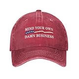 Gorra divertida de béisbol para mujer con la frase 'Ocúpate de tus propios