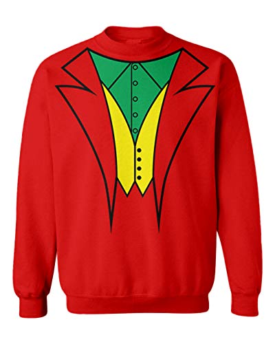 Villain Outfit - Comic Evil Nemesis Toddler Fleece Crewneck Sweater (Red, 4T)
