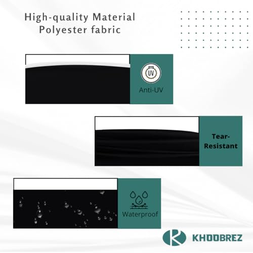 Image of KHOOBREZ Water-Resistant Treadmill Cover | Heavy-Duty Indoor & Outdoor Fitness Equipment Cover | Dustproof, UV & Scratch Resistant | Fits Treadmills up to 60 x 30 x 50 Inches | Black