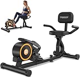 Recumbent Exercise Bike for Home Use, Magnetic Stationary Bike with Soft Padded Seat for Seniors & Adults, Indoor Cycling Bike with 16-Level Quiet Resistance, LCD Monitor, 400LB Capacity, Easy Assembly