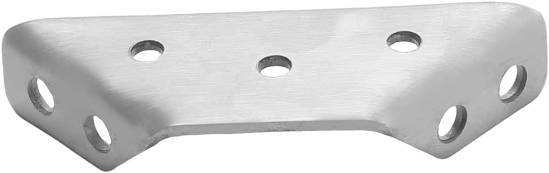 Bettomshin 20PCS Trapeziform Angle Brackets 2.68" x 0.98" x 0.47" Angle Code Corner Braces Stainless Steel Multi-Purpose Shelf Bracket Silver Brushed Finish