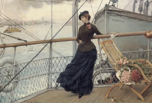Toile Henry Bacon le départ du port de New York pour sublimer votre chambre
