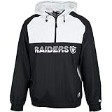 Halblanger Reißverschluss New Era NFL Block Windbreaker Jacke (L, Oakland Raiders)