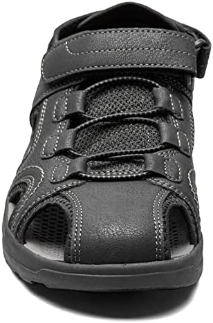 Nunn Bush Men's Huck Sport Closed Toe Fisherman Sandal for Walking, Beach and Outdoor, Black, 14 | Image 1