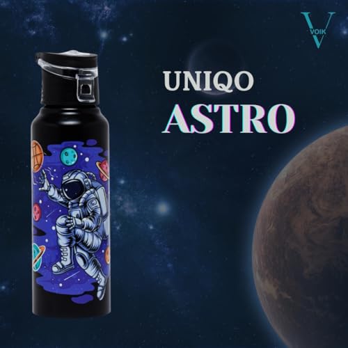 Image of VOIK Astronaut Stainless Steel Water Bottle | Flipper Bottle 750 ML | Steel Water Bottle For Kids | Easy To Carry Stainless Steel Leak Proof | BPA & Toxic Free
