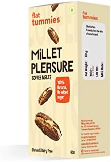 Flat Tummies Millet Pleasure Coffee Melts Cookies, 60g (Pack of 3)
