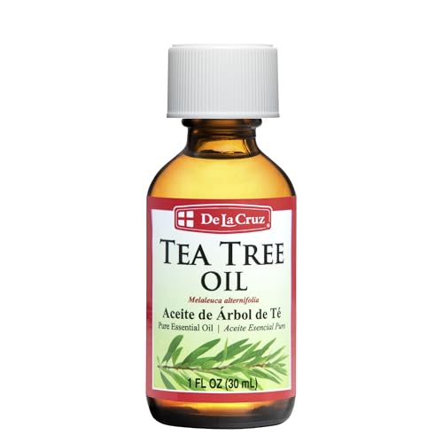 De La Cruz 100% Pure Tea Tree Essential Oil from Australia - Steam Distilled for Aromatherapy - 1 FL OZ (30 mL)