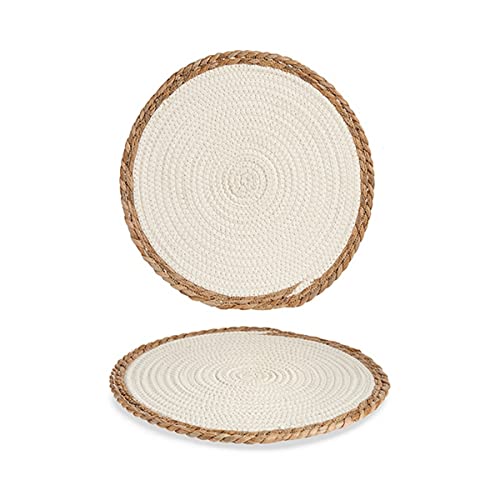 Gift Decor Salvamantel Blanco/Marrone 35 x 1 x 35 cm Naturale Blanco 8430852897213