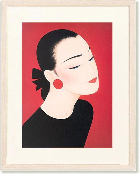 鶴田一郎 美人画 額付き Amazon.co.jp: 絵画 インテリア 鶴田一郎・パッションレッド 美人画