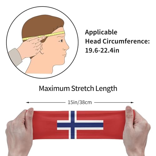 Image of Cute Flag Headbands Women Men Flag Sweatband Sports Headband for Running, Cycling, Yoga Gym, Working Out
