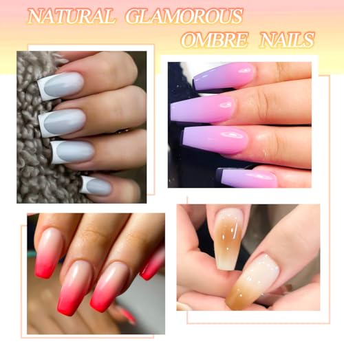 Gel de esmalte para uñas Ombre con 9 colores y 8 esponjas miniatura 3