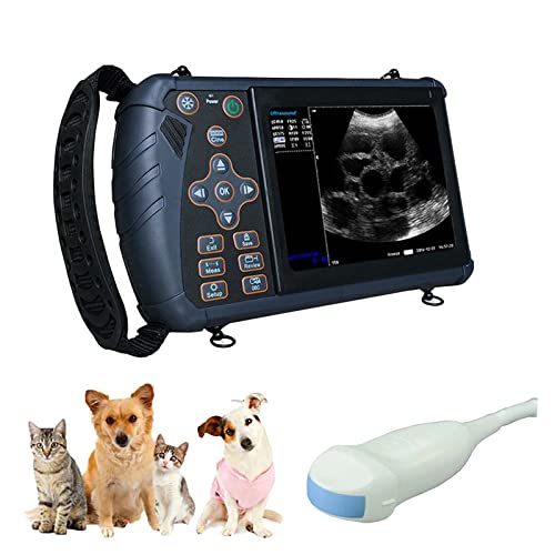 DAWEI S1 Veterinary Ultrasound Machine for Pregnancy Portable Vet Handheld Scanner B-Ultra Sound Lightweight Ultrasound Tester with Waterproof Probe for Cattle,Pig,Sheep,Dog use (Micro-Convex Probe)