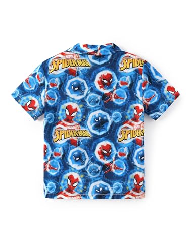 Image of Disney Marvel Spiderman Cars Stitch Star Wars Mickey Boys Hawaii Shirt Button Up Dress Shirts Short Tropical Shirt Kids 2-13Y