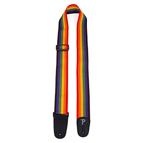 Perri Leather Ltd PLNWS201RB Sangle en polyester pour Guitare Coloris Arc-en-Ciel - Les Beatles, Paul McCartney, John Lennon, RIngo Starr, George Harrison Perri Leather Ltd PLNWS201RB Sangle en polyester pour Guitare Coloris Arc-en-Ciel – Image 4