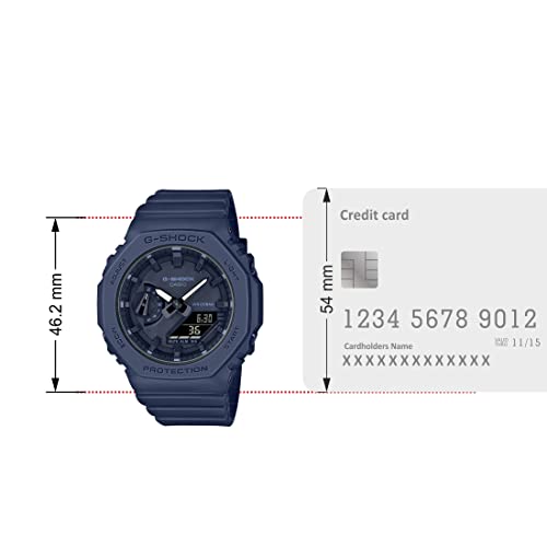 Image of Casio Women Leather G-Shock AnalogDigital Blue Dial Gma-S2100Ba-2A1Dr (G1329), Band Color-Blue