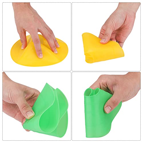 Rhinocerosdance 50 Stücke Profi Markierungshütchen Sports Set Fussball Trainingszubehör, Markierung für Fußball-, Hockey- Oder Hürden Koordinationstrainingshilfen, Farbmischung