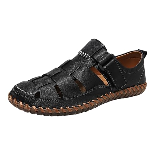 Sandalias informales para hombre tipo mocasines de verano ligeros y sin cordones negro