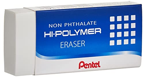 Pentel Hi-Polymer ZEH-20 Large (7.3 x 3.3 cm) Block Eraser, Pack of 3