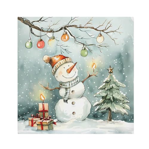 Servilletas de tela navideñas multicolor, pack de 6 miniatura 1