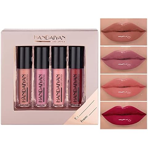 QUIWEN 4 Pcs Moisturising Lip Gloss Set Cover