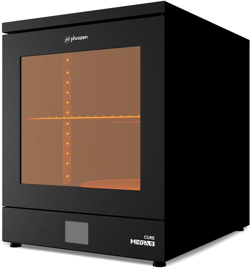 phrozen Cure Mega S Resin Curing Station for 3D Printer, UV Light Pole Lamp, 360 Degree Clear Curing Enclosure for LCD/DLP/SLA, Solidified Photosensitive Resin 405nm