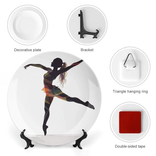 Plato decorativo de porcelana Bone China 10 pulgadas miniatura 3