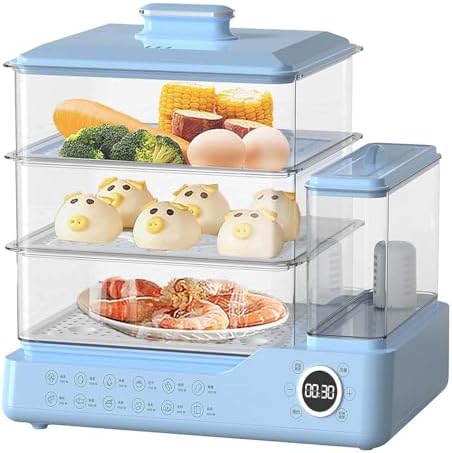24L Electric Food Steamer with 12 Cooking Modes & 12-Hour Reservation, Healthy Meal Prep, Fast Steaming for Vegetables, Fish, & More