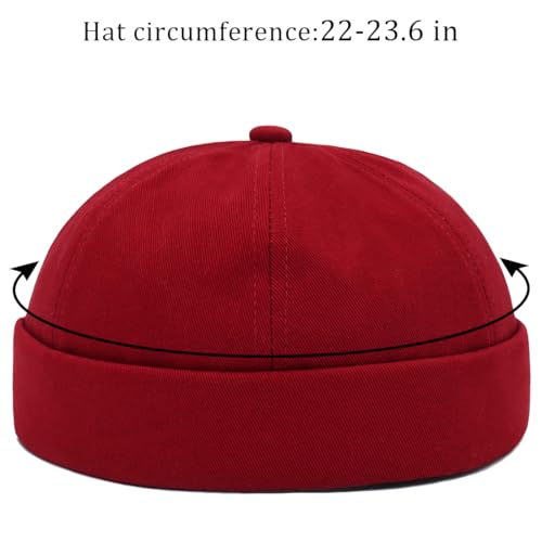 Image of Dome Brimless Hats for Women Men Beanie Docker Cap Sailor Skull Cap