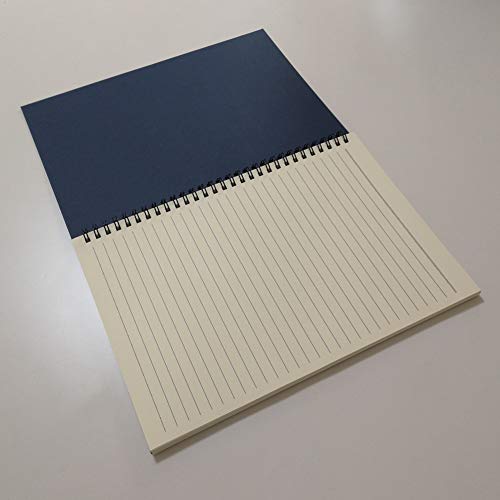 Yuree Spiral Notebook/Spiral Journal Lined, B5 Hard Kraft Cover Wire Bound Notebook Ruled, 70 Sheets (140 Pages), 10.5" X 7.3", Blue #TOP1