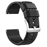 22mm Silicone Watch Bands Compatible with Samsung Gear S3 Frontier Watch Quick Release Rubber Watch Bands for Men
