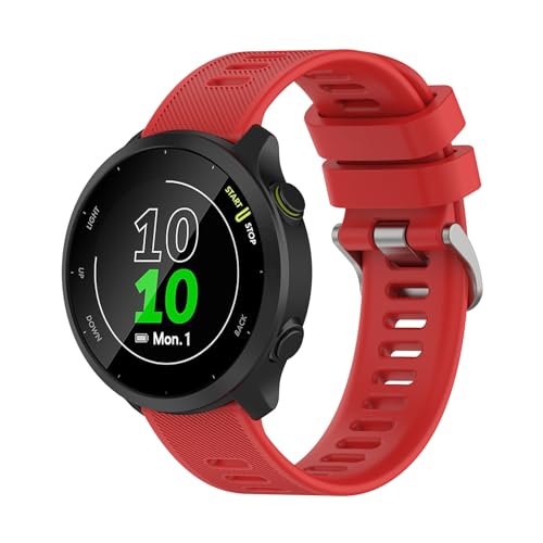 [DKEnjoy] Compatible for Garmin �K�[�~�� ForeAthlete 55�Ή� �V���R���������o���h�Afor �K�[�~�� Garmin Forerunner55 �^���^ 20 mm�� �x���g (���b�h)