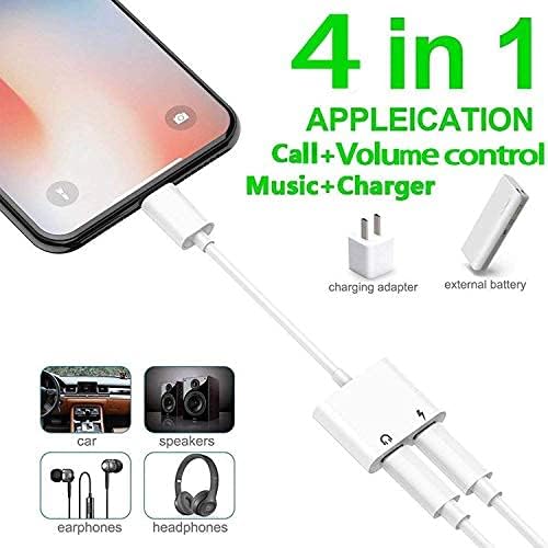 Miniatura 8 de Certificado MFi de Apple Divisor dual 2 en 1 para auriculares Lightning y adaptador de cargador para iPad, paquete de 2 adaptadores de auriculares