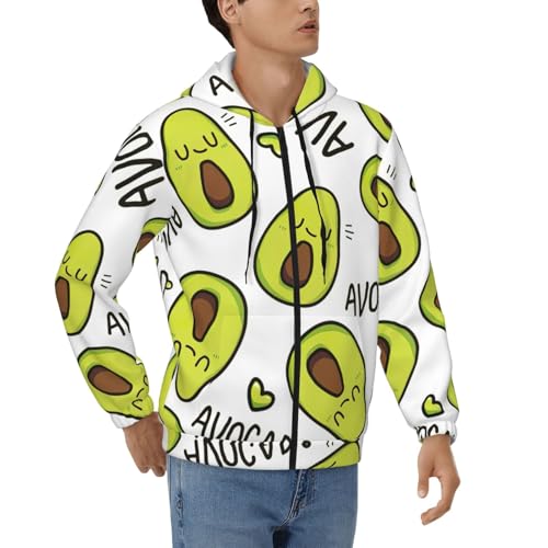 Sweat homme zippé chaud et confortable à motif poire humoristique