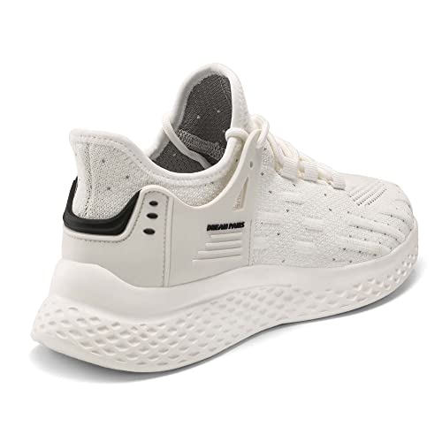 Dream Pairs White Sneakers For Women, Slip On Lightweight Casual Sneakers - Breathable Knitted Upper - Non Slip Outdoor Travel Running Gym Work Golf Shoes, White, Size 8.5 Sdws2215W #TOP3