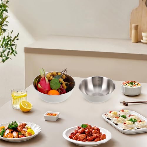 Juego de 2 tazones de acero inoxidable 304 para cocina miniatura 4