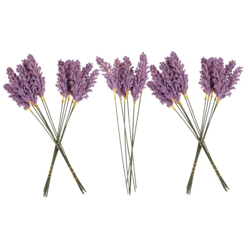 Ramo de 5 Flores Secas de Pasto de Plástico para Decoración miniatura 1