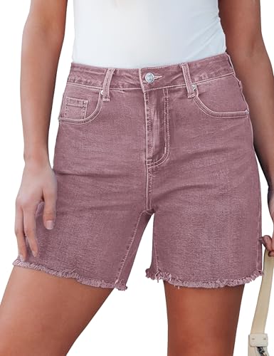 luvamia FleXclusive Jean Shorts for Women Trendy High Waisted Stretchy
