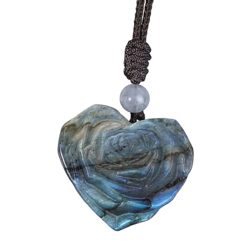 Collier labradorite anti-irritation avec cordon réglable en pierre naturelle mixte