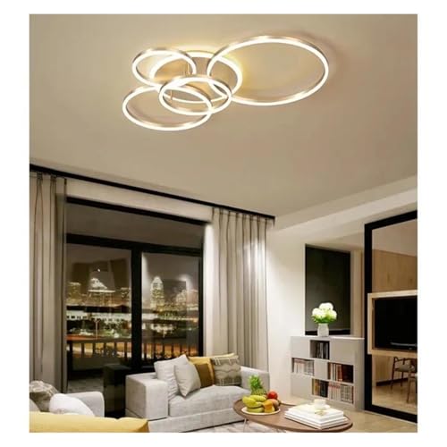 Plafonnier LED moderne hall d'entrée grand lustre salon 98CM 3 color