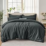 Tifschlaf King Size Duvet Cover Sets - Kingsize Bedding Set with 2 Pillowcases - Ultrasoft Brushed Microfiber Quilt Bed Cover with Zip Fastening, Dark Grey (230x220)